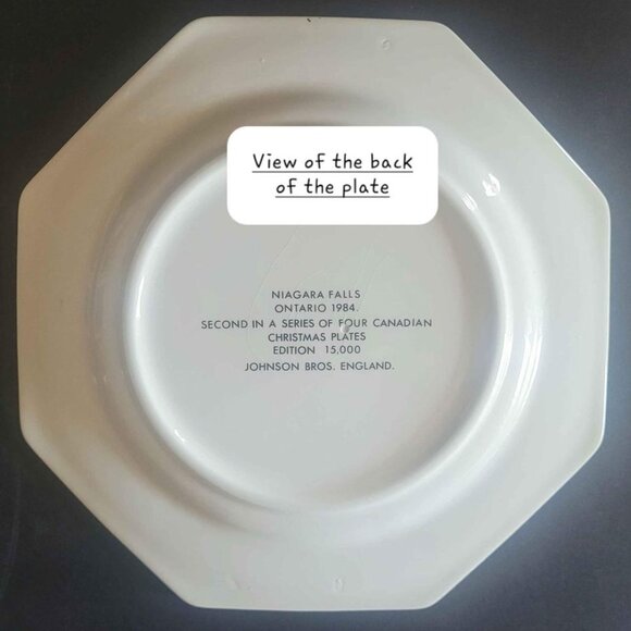 Collectible Canadian Christmas Plate (1984) - Niagara Falls - Picture 2 of 2